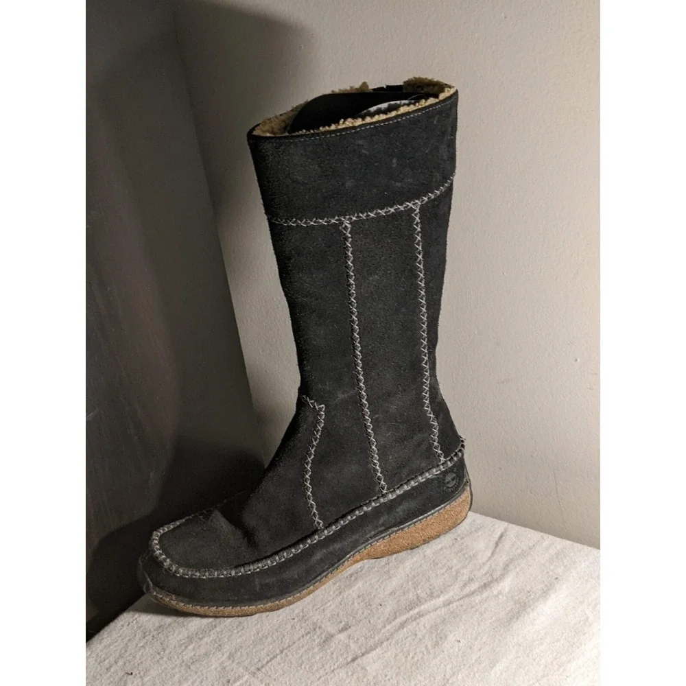 Timberland Fauna Waterproof Black Suede Boots Womens US 6 - Picture 6 of 8